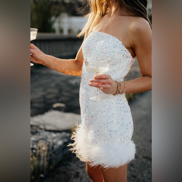 Strapless Sequin Dress. Size Small - Picture 1 of 3